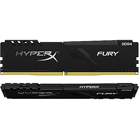 HyperX Fury 8GB DDR4 SDRAM Memory Module - 8 GB (2 x 4GB) - DDR4-2666/PC4-21333 DDR4 SDRAM - 2666 MHz - CL16 - 1.20 V - Non-ECC - Unbuffered - 288-pin - DIMM - Lifetime Warranty