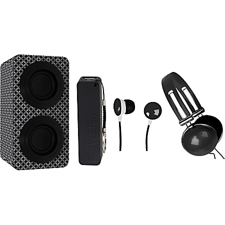 Naxa NAS-3061A Portable Bluetooth Speaker System - Black - 100 Hz to 20 kHz - Battery Rechargeable