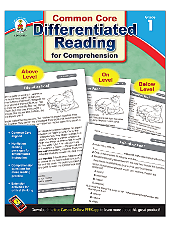 Carson-Dellosa Differentiated Reading For Comprehension, Grade 1