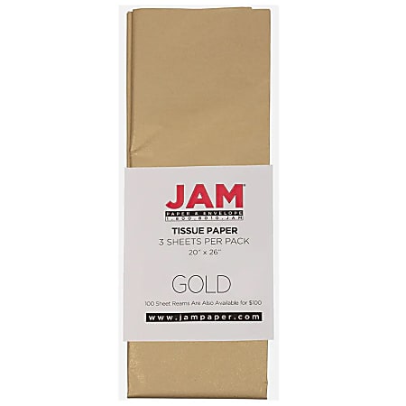 JAM Paper® Tissue Paper, 26H x 20W x 1/8D, Brown, Pack Of 10 Sheets