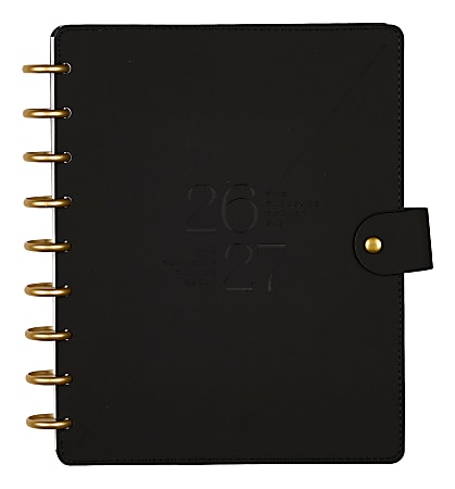 Citrine Monthly/Weekly Classic Disc-Bound Academic Planner, 7" x 9-1/4", Bold Year, July 2026 to June 2027, Total Quantity 1