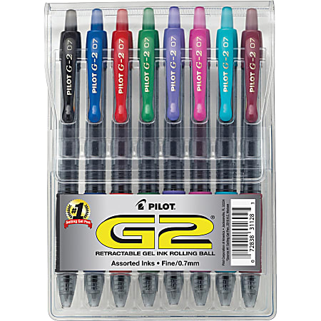 Gel Pen, Stick, Assorted Sizes, Assorted Ink and Barrel Colors, 24/Pack