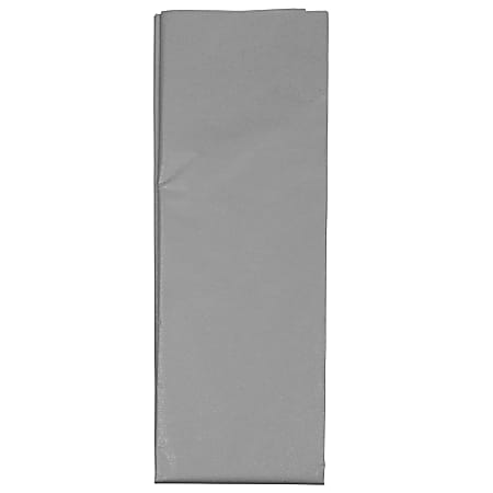 JAM Paper® Tissue Paper, 26"H x 20"W x 1/8"D, Silver, Pack Of 10 Sheets