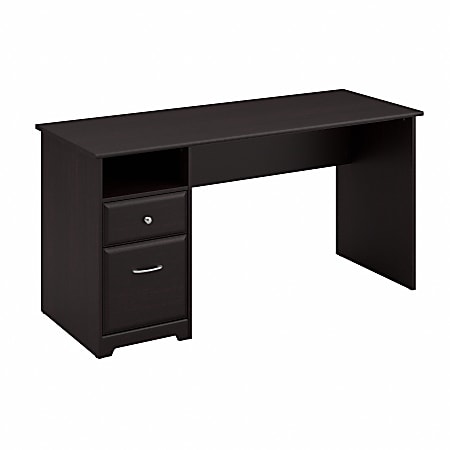 Bush Furniture Cabot 60 W Computer Desk With Drawers Espresso Oak