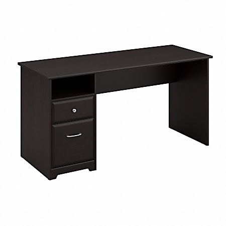 Bush Furniture Cabot 60"W Computer Desk With Drawers, Espresso Oak, Standard Delivery