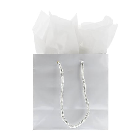 Amscan Glossy Gift Bags Medium Black Pack Of 10 Bags - Office Depot