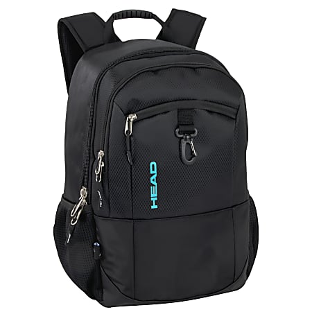 HEAD Double-Compartment Gym Backpack With 17" Laptop Pocket, Black