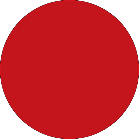 Tape Logic Removable Round Color Inventory Labels, DL614A, 3" Diameter, Red, Pack Of 500
