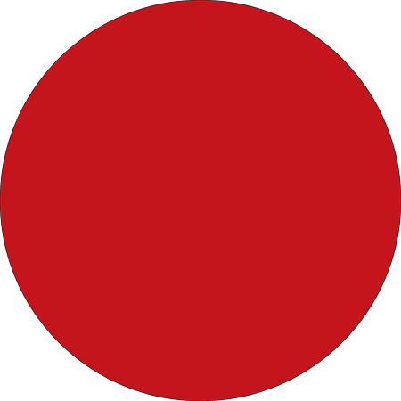 Removable Round Color Inventory Labels, DL614A, 3" Diameter, Red, Pack Of 500