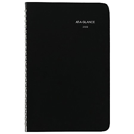 AT-A-GLANCE® DayMinder Weekly Planner, 5" x 8", Black, January To December 2022, G21000