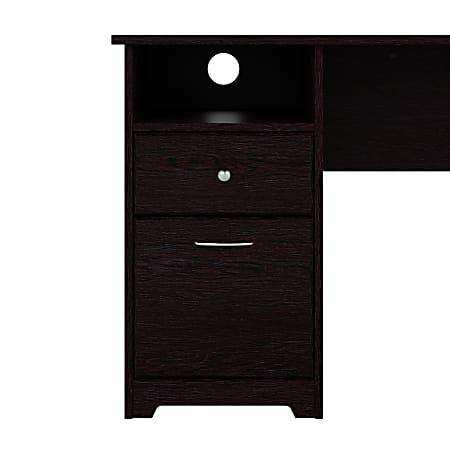 Bush furniture cabot l shaped desk with hutch in espresso outlet oak