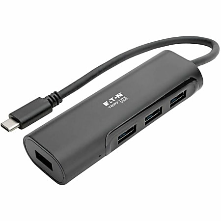 Eaton Tripp Lite Series 4-Port USB-C Hub,  USB 3.x (5Gbps),  4x USB-A Ports,  Black, U4600044AB