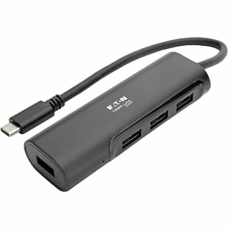 Tripp Lite USB C Hub 4-Port w/ 4x USB-A Portable Compact Thunderbolt 3 Compatible USB Type C, USB-C - Hub - 4 x SuperSpeed USB 3.0 - desktop