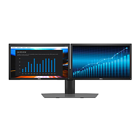 Dell 23" FHD IPS Monitors And Dual Monitor Stand, 3 Piece Bundle