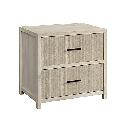 Sauder® Pacific View 32"W x 22"D Lateral 2-Drawer File Cabinet, Chalked Chestnut/Seagrass