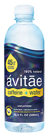 avitae Caffeinated Water, 45mg Caffeine, 16.9 Oz, Pack Of 24