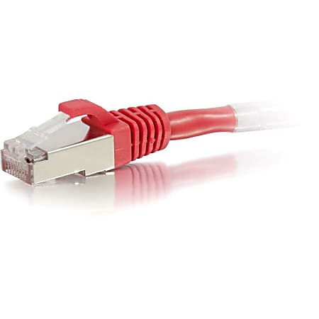 C2G 3ft Cat6 Ethernet Cable - Snagless Shielded (STP) - Red - 3 ft Category 6 Network Cable  - 00844