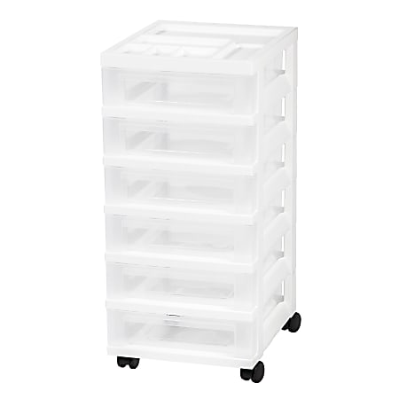 Sparco 4 Drawer Storage Organizer 6 H x 6 W x 7 516 D Clear - Office Depot