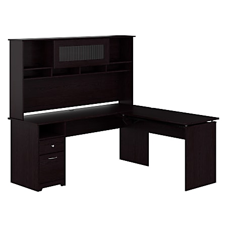 Bush Furniture Cabot 3 Position L Shaped Sit to Stand Desk with