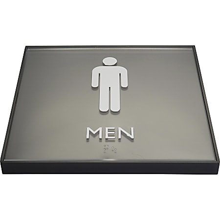 Lorell Men's Restroom Sign - 1 Each - Men, Toilette Men Print/Message ...