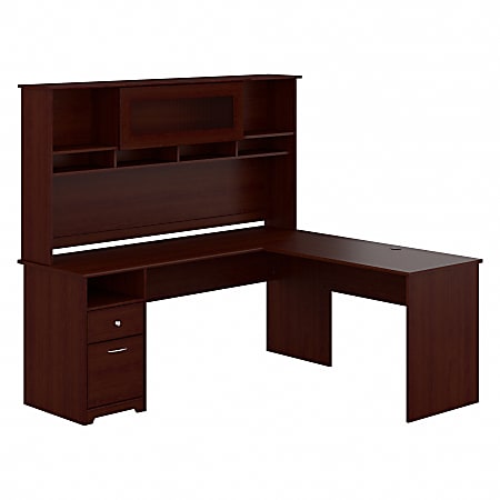 Bush Business Furniture 72 W Cabot L Shaped Corner Desk With Hutch