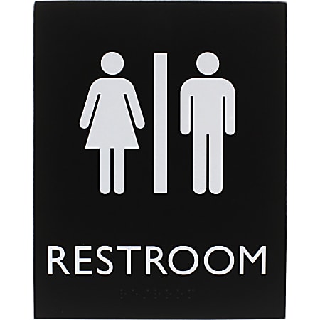 Lorell Men's Restroom Sign - 1 Each - Men Print/Message - 6.4 Lorell Men's Restroom Sign - 1 Each - Men Print/Message - 6.4