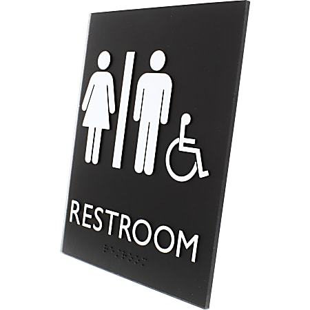 Lorell Women's Handicap Restroom Sign - 1 Each - Women Print/Message - 6.4 Lorell Women's Handicap Restroom Sign - 1 Each - Women Print/Message - 6.4