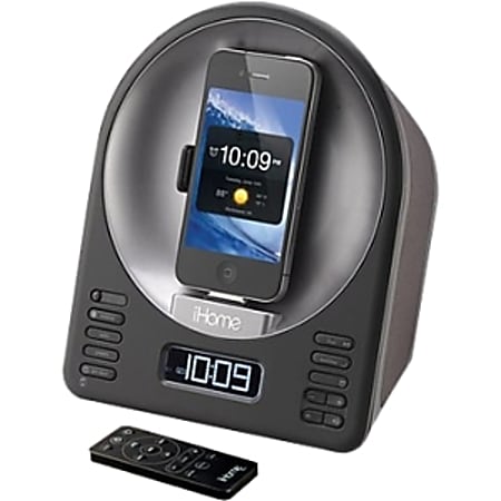 iHome IA63 Desktop Clock Radio - Stereo - Apple Dock Interface