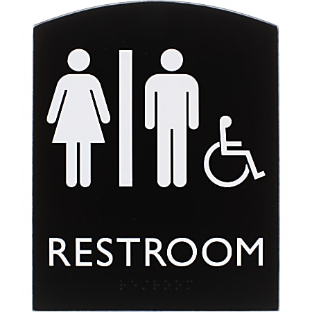 Lorell Arched Unisex Restroom Sign - 1 Each - 6.8 Lorell Arched Unisex Restroom Sign - 1 Each - 6.8