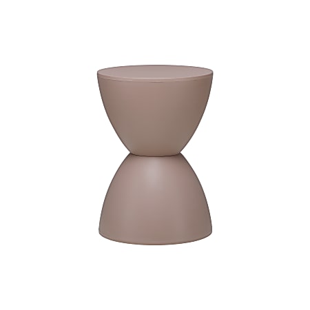 Eurostyle Sallie Plastic Stool, Taupe