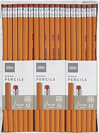 Office Depot Brand Wood Pencils, #2 Lead, Medium, Pack of 72