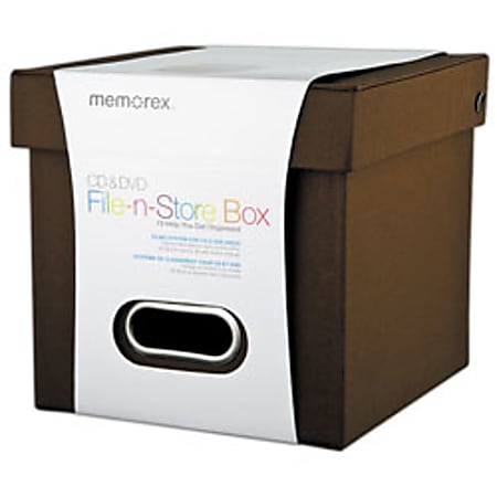 Memorex® File-n-Store Box, Brown