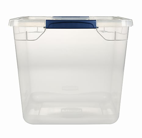 Cleverstore 30 qt. Plastic Storage Tote Container with Lid (6-Pack)