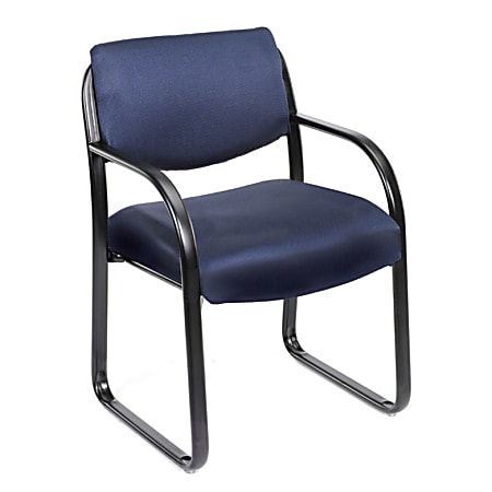 Boss Office Products Fabric Contoured Guest Chair, Blue/Black