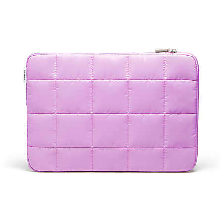 U Brands&reg; Nylon Puffer Zipping Laptop Case For 16" Laptops, 10-1/2" x 15", Lilac