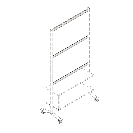 Lorell Single-Wide Horizontal Panel Strip for Adaptable Panel System - 33.1 Lorell Single-Wide Horizontal Panel Strip for Adaptable Panel System - 33.1