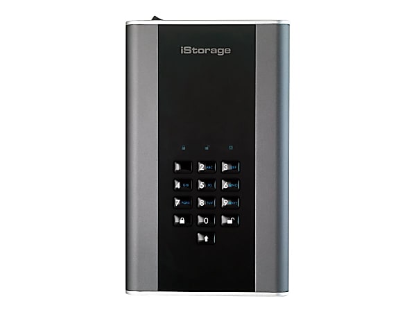 iStorage diskAshur DT² - Hard drive - encrypted - 14 TB - external (portable) - USB 3.1 - FIPS 140-2 Level 3, FIPS 197, 256-bit AES-XTS - graphite - TAA Compliant
