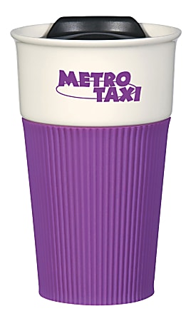 Ceramic Mug With Silicone Sleeve, 13 Oz