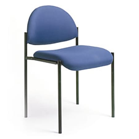 Boss Fabric Stacking Chair, Without Arms, Blue