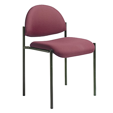 Boss Fabric Stacking Chair, Without Arms, Burgundy