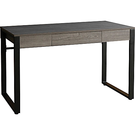 Lorell SOHO Table Desk - 47" x 23.5" x 30" - 1 - Band Edge - Material: Steel Leg, Laminate Top, Polyvinyl Chloride (PVC) Edge, Steel Base - Finish: Charcoal, Powder Coated Base
