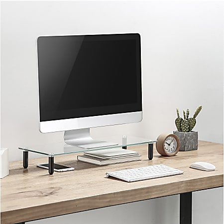 Lorell 4-leg Single-Shelf Monitor Stand - 44 lb Load Capacity - 1 x Shelf(ves) - 3 Lorell 4-leg Single-Shelf Monitor Stand - 44 lb Load Capacity - 1 x Shelf(ves) - 3