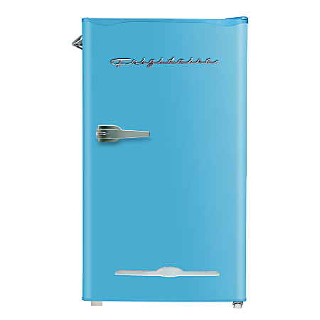Frigidaire 3.2 Cu. Ft. Mini Retro Bar Refrigerator With Side Bottle Opener Blue Office Depot