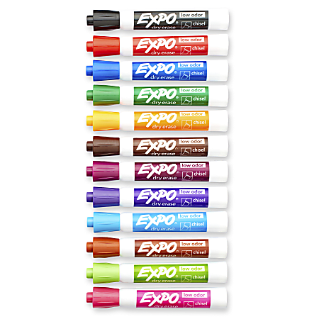 Sanford Expo Low Odor 4-Color Fine Tip Dry Erase Marker Set