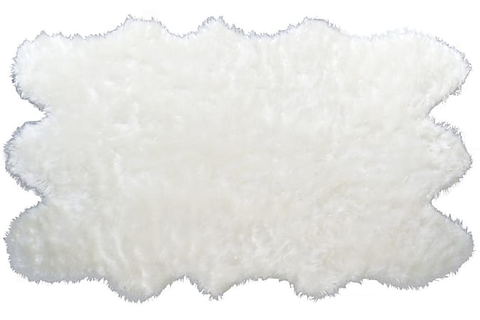 Glamour Home Ailsa Area Rug, 5’ x 7’, White