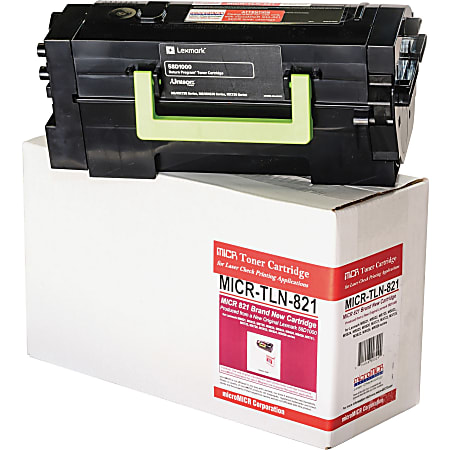microMICR MICR Laser Toner Cartridge - Alternative for Lexmark 58D1000 - Black - 1 Each - 7500 Pages microMICR MICR Laser Toner Cartridge - Alternative for Lexmark 58D1000 - Black - 1 Each - 7500 Pages