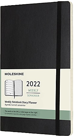 Moleskine Soft Cover Weekly Planner, 5" x 8-1/4", Black, January To December 2022, 8056420855838