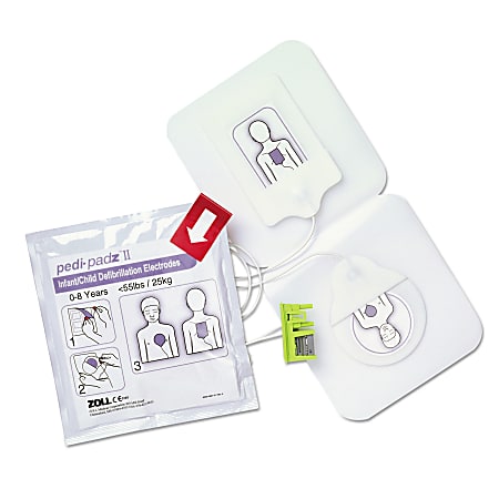Zoll Pedi-Padz II ZOL8900081001 Defibrillator Pads, 1-1/8” x 12”, White