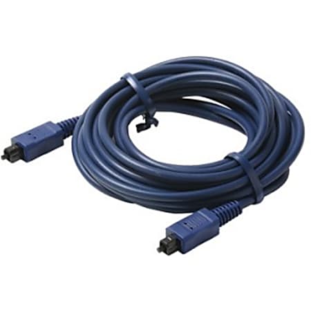 Steren - Video / digital audio cable (optical) - TOSLINK male to TOSLINK male - 12 ft - blue - molded