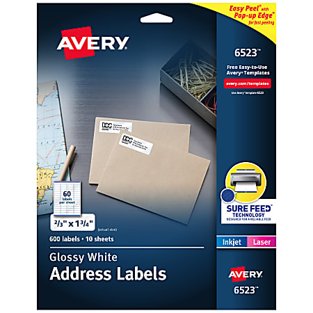 Avery Return Address Labels With Sure Feed And Easy Peel Technology ...
